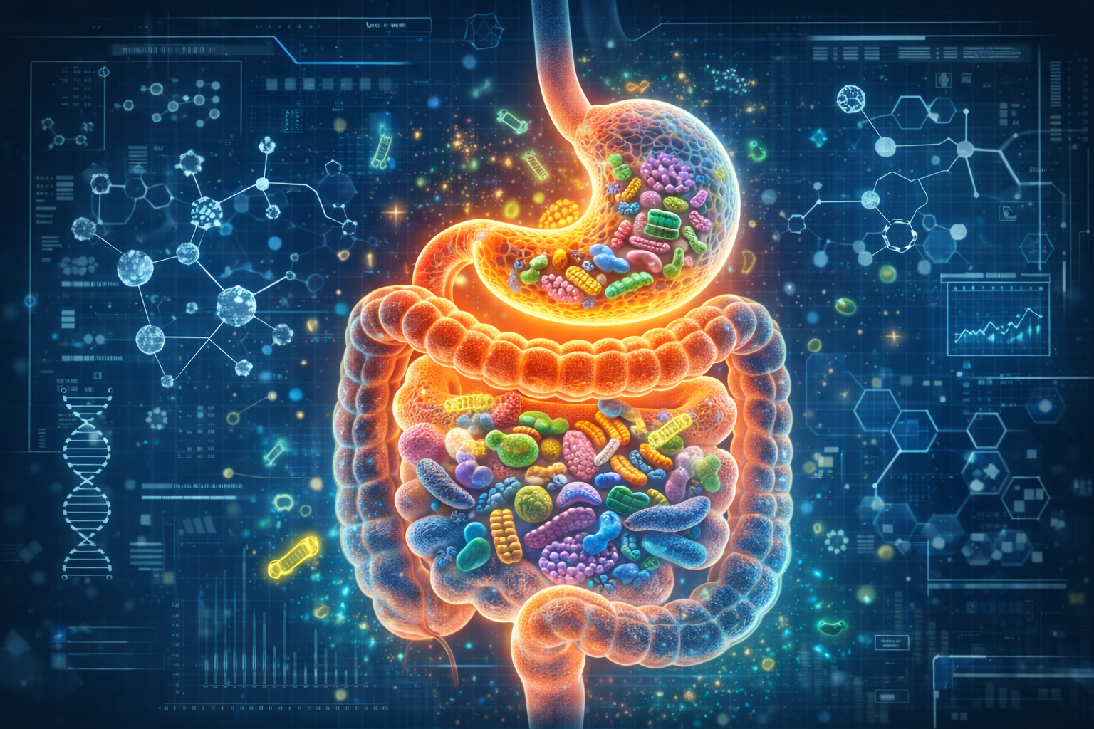 Microbiome and wellness illustration